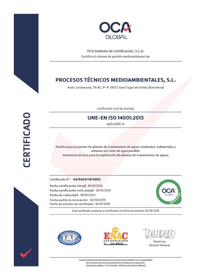 UNE.EN ISO 14001.2015 2019-2022